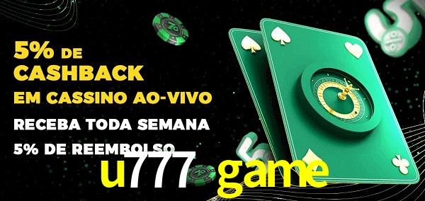 Promoções do cassino ao Vivo u777 game